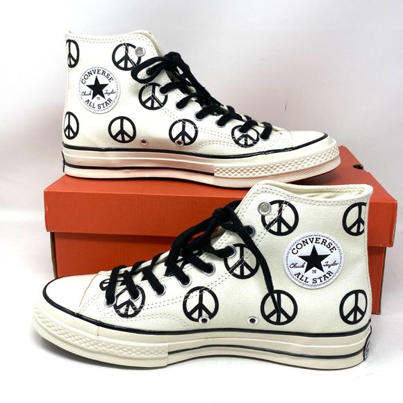 Converse CHUCK 70 HI Egret Peace Sneakers Men’s - Picture 3 of 9